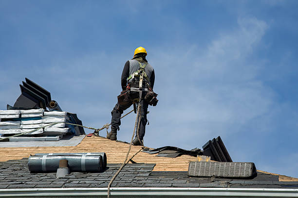 Professional Gutter Installation technician working in Franklin, IN